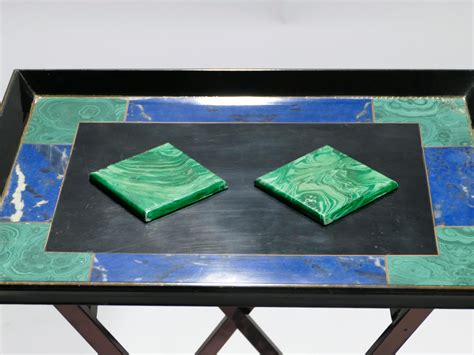 dior lacquer tray|French Christian Dior Faux Malachite Folding Tray Table, 1970s.